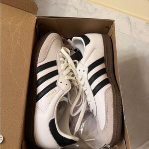 Adidas Samba White and Black Shoes